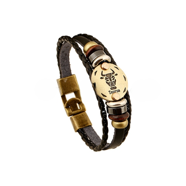 Kožený náramek - znamení Býk 