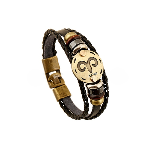 Kožený náramek - znamení Beran 