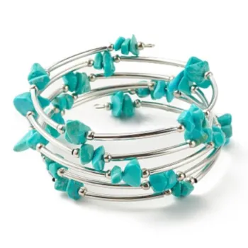 Five-strand stainless steel bracelet with synthetic turquoise [product.brand] 1 - Rosmarinus (koreni-krumlov.cz / platce DPH) 