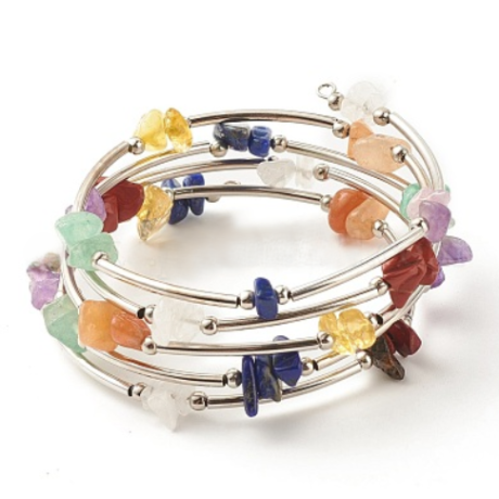 Five-strand stainless steel bracelet with natural colorful stones [product.brand] 1 - Rosmarinus (koreni-krumlov.cz / platce DPH