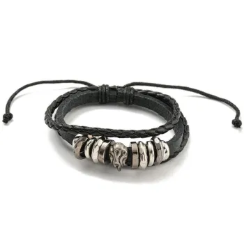 Stylish bracelet made of eco-leather and waxed cords [product.brand] 1 - Rosmarinus (koreni-krumlov.cz / platce DPH) 