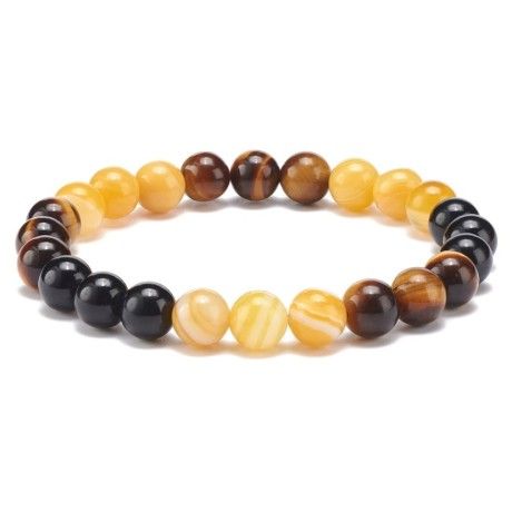 Elegant bracelet made of natural agate, tiger's eye, and black onyx 8mm [product.brand] 1 - Rosmarinus (koreni-krumlov.cz / plat
