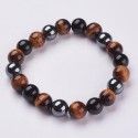 Men's bracelet made of tiger's eye, obsidian, and hematite 10mm [product.brand] 1 - Rosmarinus (koreni-krumlov.cz / platce DPH) 