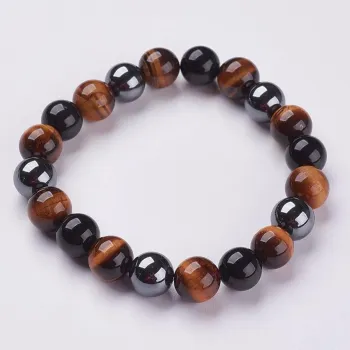 Men's bracelet made of tiger's eye, obsidian, and hematite 10mm [product.brand] 1 - Rosmarinus (koreni-krumlov.cz / platce DPH) 