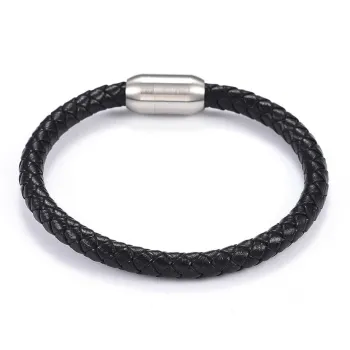 Men's braided leather bracelet with magnetic clasp [product.brand] 1 - Rosmarinus (koreni-krumlov.cz / platce DPH) 