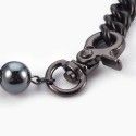 Hematite bracelet with a rotating carabiner and steel chain [product.brand] 2 - Rosmarinus (koreni-krumlov.cz / platce DPH) 