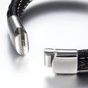 Braided leather bracelet with a biker pendant and magnetic clasp [product.brand] 4 - Rosmarinus (rosmarinus.eu) 