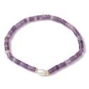 Bracelet Made of Amethyst with a Dominant Pearl [product.brand] 1 - Rosmarinus (koreni-krumlov.cz / platce DPH) 
