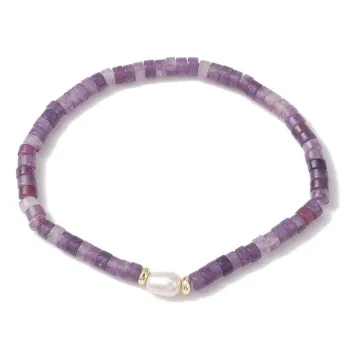 Bracelet Made of Amethyst with a Dominant Pearl [product.brand] 1 - Rosmarinus (koreni-krumlov.cz / platce DPH) 