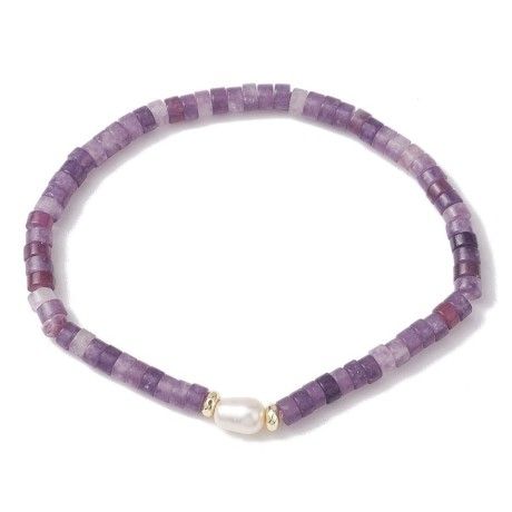 Bracelet Made of Amethyst with a Dominant Pearl [product.brand] 1 - Rosmarinus (koreni-krumlov.cz / platce DPH) 