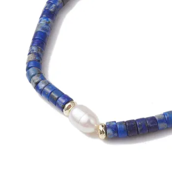 Bracelet Made of Lapis Lazuli with a Dominant Pearl [product.brand] 2 - Rosmarinus (koreni-krumlov.cz / platce DPH) 