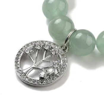 Chakra Bracelet from Green Aventurine with Tree of Life Pendant [product.brand] 2 - Rosmarinus (koreni-krumlov.cz / platce DPH) 