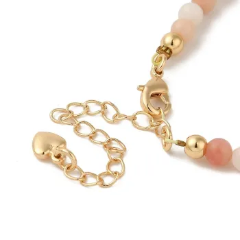Delicate Bracelet Made of Pink Opal with 14k Gold Floral Detail [product.brand] 2 - Rosmarinus (koreni-krumlov.cz / platce DPH) 