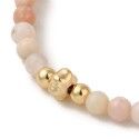 Delicate Bracelet Made of Pink Opal with 14k Gold Floral Detail [product.brand] 3 - Rosmarinus (koreni-krumlov.cz / platce DPH) 