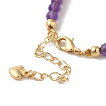 Delicate Bracelet Made of Amethyst with 14k Gold Floral Detail [product.brand] 3 - Rosmarinus (koreni-krumlov.cz / platce DPH) 