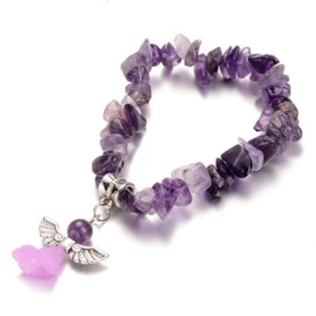 Children's amethyst bracelet with an angel [product.brand] 1 - Rosmarinus (koreni-krumlov.cz / platce DPH) 