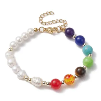 Chakra chain bracelet made of stones and pearls [product.brand] 1 - Rosmarinus (koreni-krumlov.cz / platce DPH) 