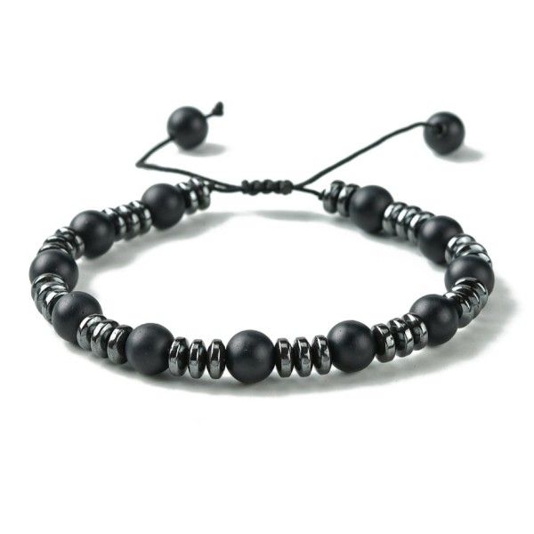 Bracelet made of black glass and synthetic hematite [product.brand] 1 - Rosmarinus (koreni-krumlov.cz / platce DPH) 