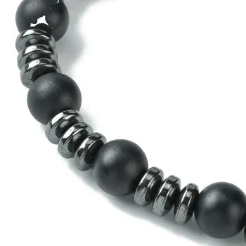 Bracelet made of black glass and synthetic hematite [product.brand] 2 - Rosmarinus (koreni-krumlov.cz / platce DPH) 