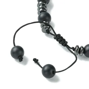 Bracelet made of black glass and synthetic hematite [product.brand] 3 - Rosmarinus (koreni-krumlov.cz / platce DPH) 