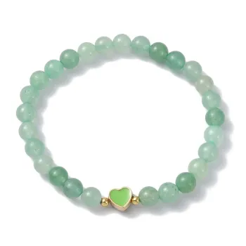 Elegant green aventurine bracelet with a heart-shaped pendant [product.brand] 1 - Rosmarinus (koreni-krumlov.cz / platce DPH) 