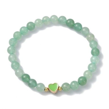 Elegant green aventurine bracelet with a heart-shaped pendant [product.brand] 1 - Rosmarinus (koreni-krumlov.cz / platce DPH) 