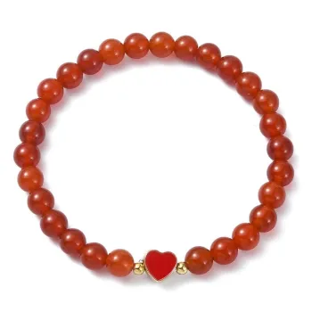 Elegant carnelian bracelet with a heart-shaped pendant [product.brand] 1 - Rosmarinus (koreni-krumlov.cz / platce DPH) 