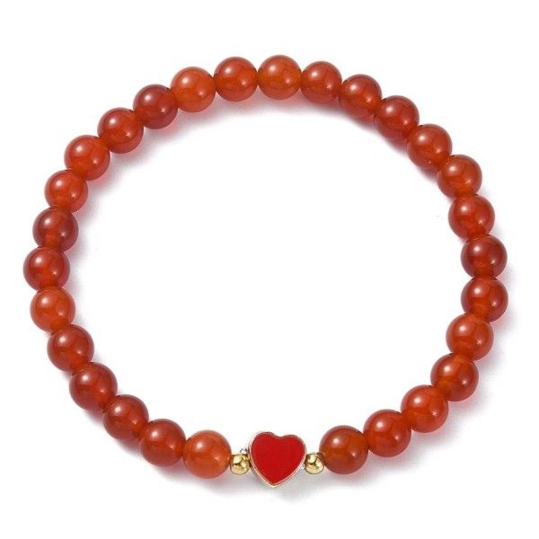 Elegant carnelian bracelet with a heart-shaped pendant [product.brand] 1 - Rosmarinus (koreni-krumlov.cz / platce DPH) 