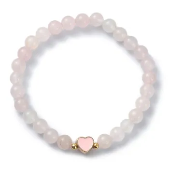 Elegant rose quartz bracelet with a heart-shaped pendant [product.brand] 1 - Rosmarinus (koreni-krumlov.cz / platce DPH) 