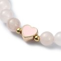 Elegant rose quartz bracelet with a heart-shaped pendant [product.brand] 2 - Rosmarinus (koreni-krumlov.cz / platce DPH) 