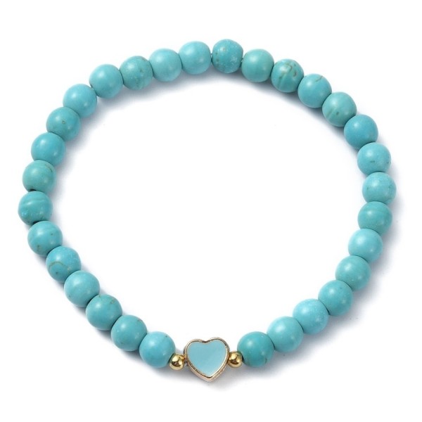 Elegant turquoise bracelet with a heart-shaped pendant [product.brand] 1 - Rosmarinus (koreni-krumlov.cz / platce DPH) 