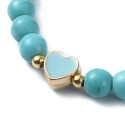 Elegant turquoise bracelet with a heart-shaped pendant [product.brand] 2 - Rosmarinus (koreni-krumlov.cz / platce DPH) 