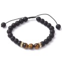 Shamballa bracelet made of natural tiger's eye with brass details [product.brand] 1 - Rosmarinus (koreni-krumlov.cz / platce DPH