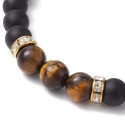 Shamballa bracelet made of natural tiger's eye with brass details [product.brand] 3 - Rosmarinus (koreni-krumlov.cz / platce DPH