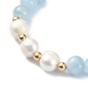 Bracelet made of light blue quartz and real pearls [product.brand] 3 - Rosmarinus (koreni-krumlov.cz / platce DPH) 