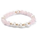 Bracelet made of rose quartz and real pearls [product.brand] 1 - Rosmarinus (koreni-krumlov.cz / platce DPH) 