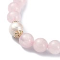 Bracelet made of rose quartz and real pearls [product.brand] 3 - Rosmarinus (koreni-krumlov.cz / platce DPH) 