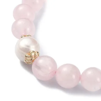 Bracelet made of rose quartz and real pearls [product.brand] 3 - Rosmarinus (koreni-krumlov.cz / platce DPH) 
