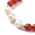 Bracelet made of carnelian and real pearls [product.brand] 2 - Rosmarinus (koreni-krumlov.cz / platce DPH) 
