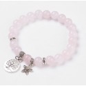 Bracelet made of natural rose quartz with a Tree of Life and flower charm [product.brand] 1 - Rosmarinus (rosmarinus.eu) 