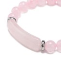 Bracelet made of natural rose quartz with a rectangular element [product.brand] 3 - Rosmarinus (koreni-krumlov.cz / platce DPH) 