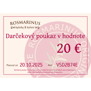 Dárkový poukaz 20 EUR (elektronicky)