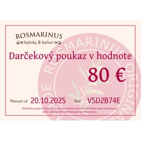 Geschenkgutschein 80 EUR (elektronisch)