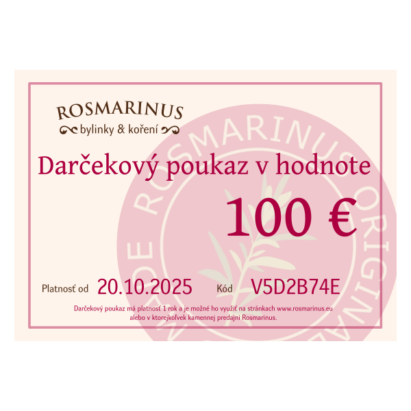 Dárkový poukaz 100 EUR (elektronicky)