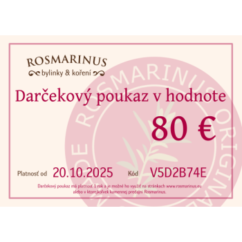 Geschenkgutschein 80 EUR (per Post)