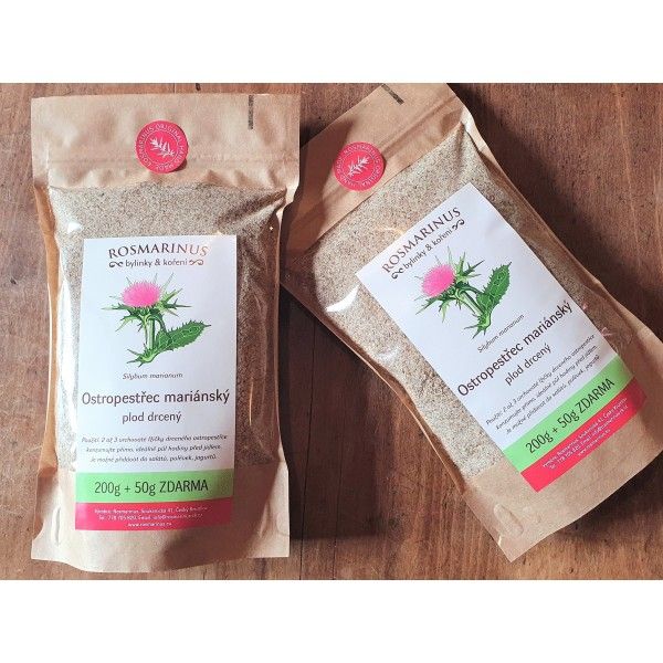 Mariendistelfrüchte zerkleinert 200g + 50g FREE [product.brand] 1 - Rosmarinus (koreni-krumlov.cz / platce DPH) 