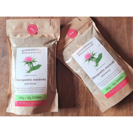 Milk thistle fruit crushed 200g + 50g FREE [product.brand] 1 - Rosmarinus (koreni-krumlov.cz / platce DPH) 