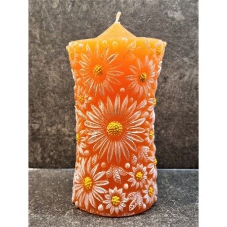 Veľká sviečka Daisy - oranžová [product.brand] 1 - Rosmarinus (koreni-krumlov.cz / platce DPH) 