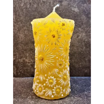 Duża świeca Daisy - żółta [product.brand] 1 - Rosmarinus (koreni-krumlov.cz / platce DPH) 